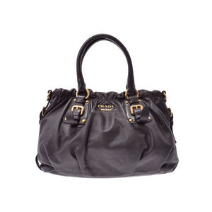 Prada Handbag Gray Calfskin